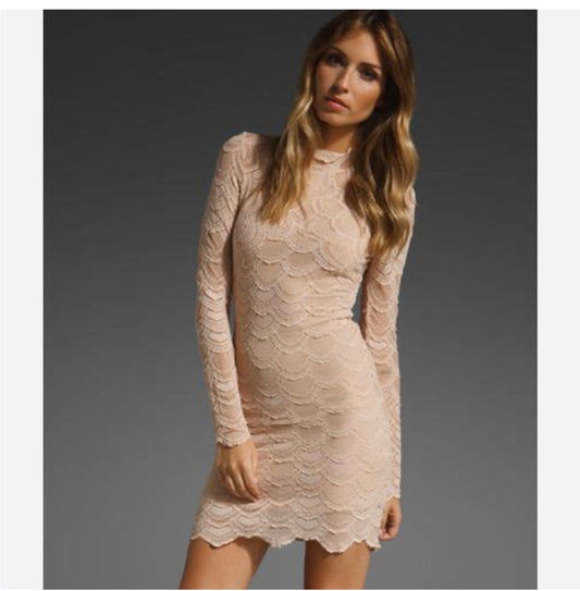 Nightcap NWT Tan Long Sleeve Dress- Size 4
