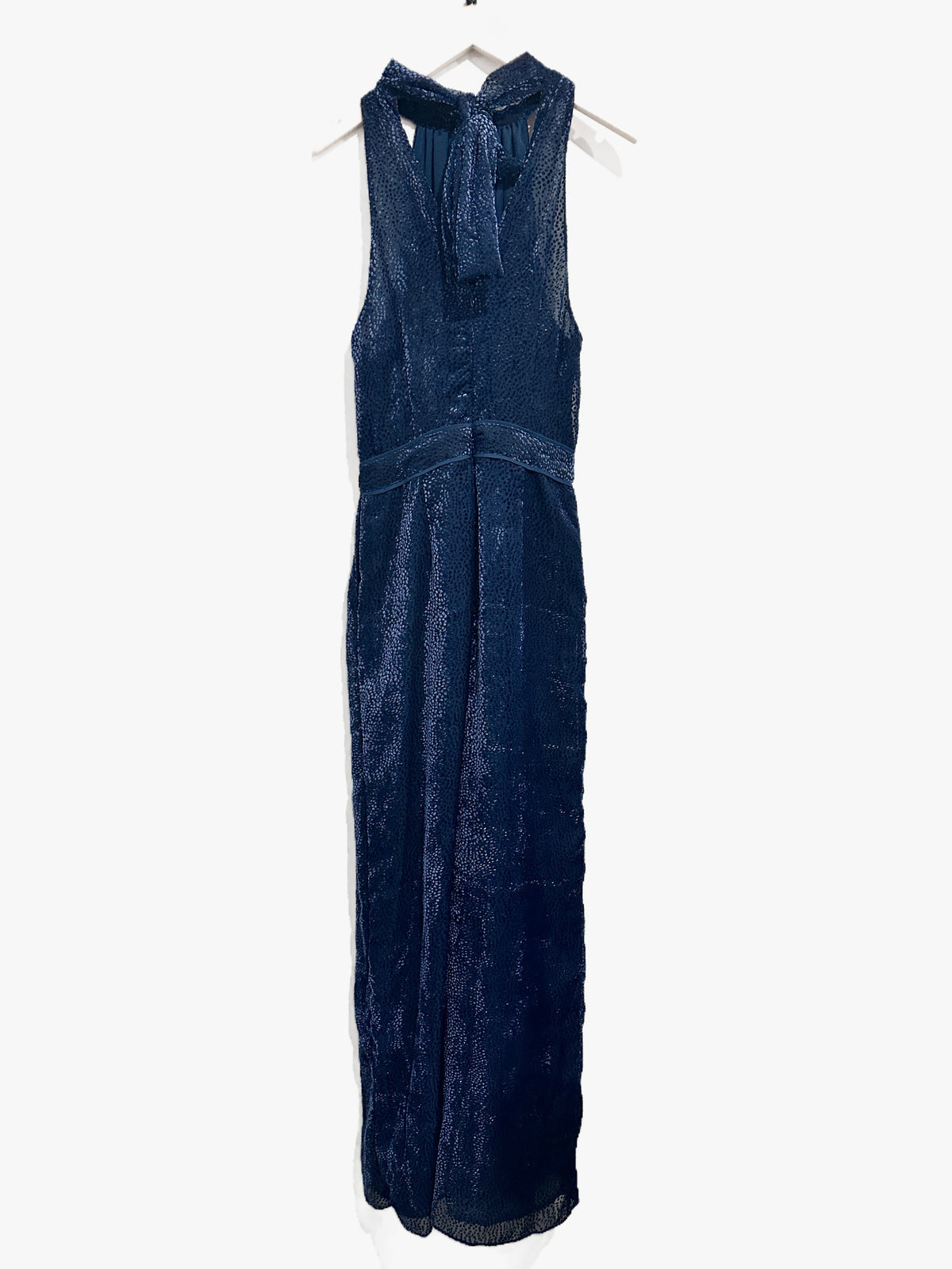 Anthropologie Elevenses Velvet Nora Jumpsuit in Navy - 0