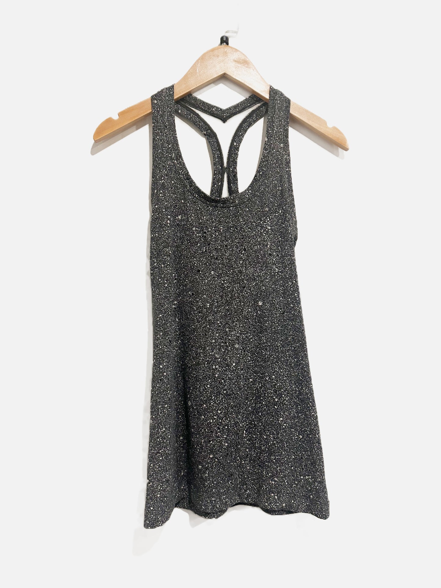 Lululemon Black Paint Splatter Racerback Tank