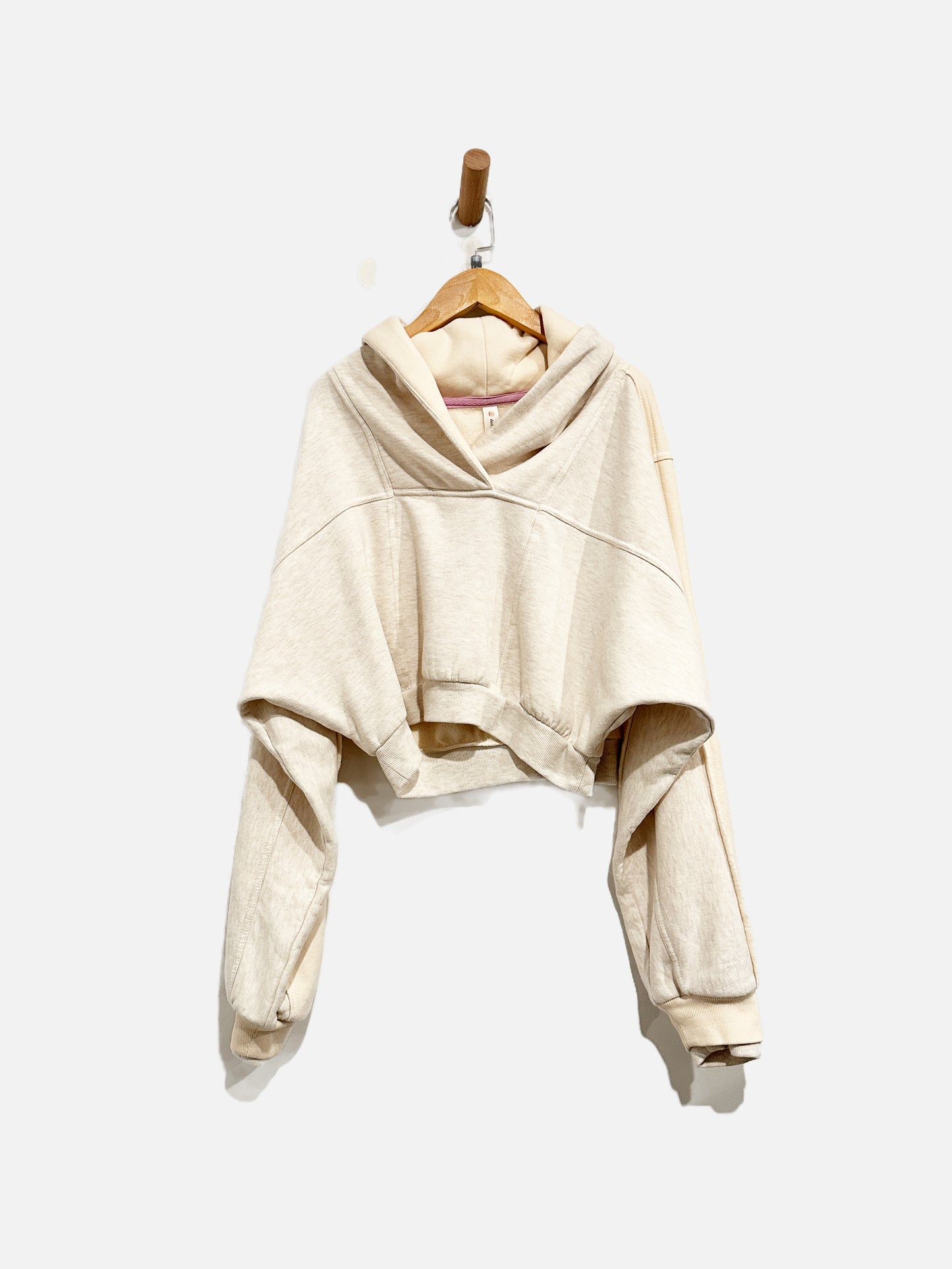 Anthropologie Daily Practice Cream Crop Sweatshirt - XXS