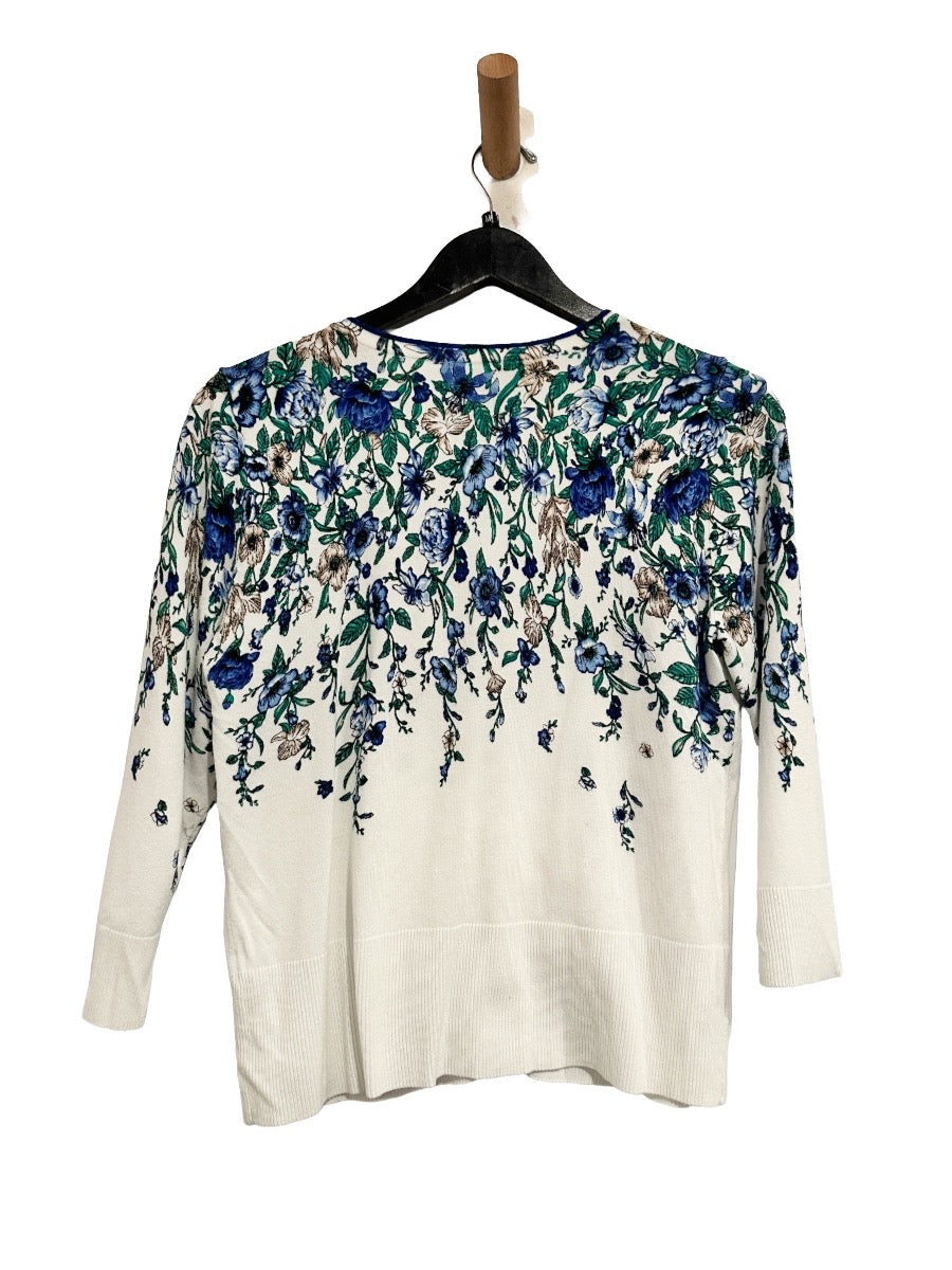 WHBM White Garden Party Cardigan - Medium