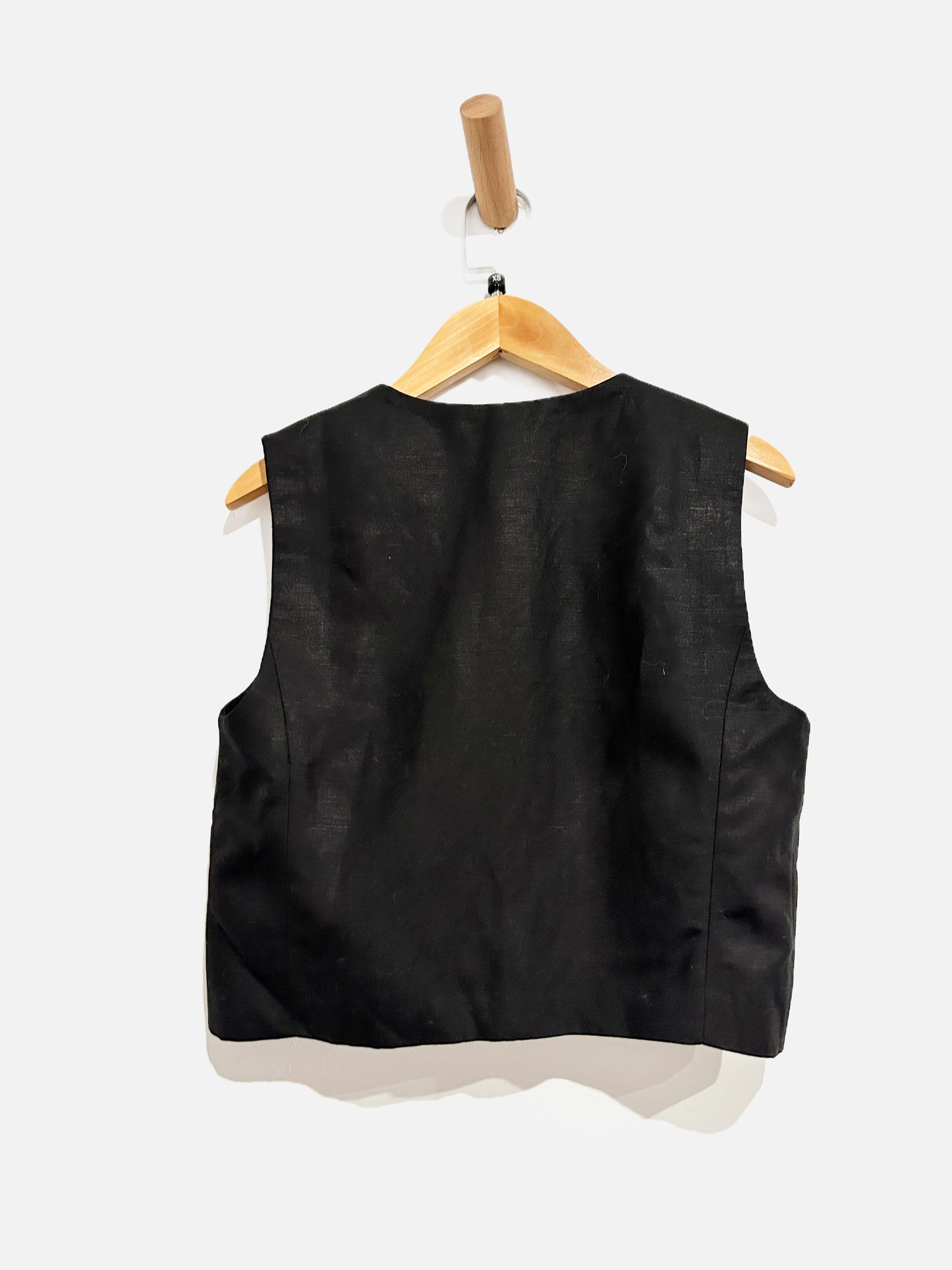 Banana Republic NWT Black Linen Vest - 0