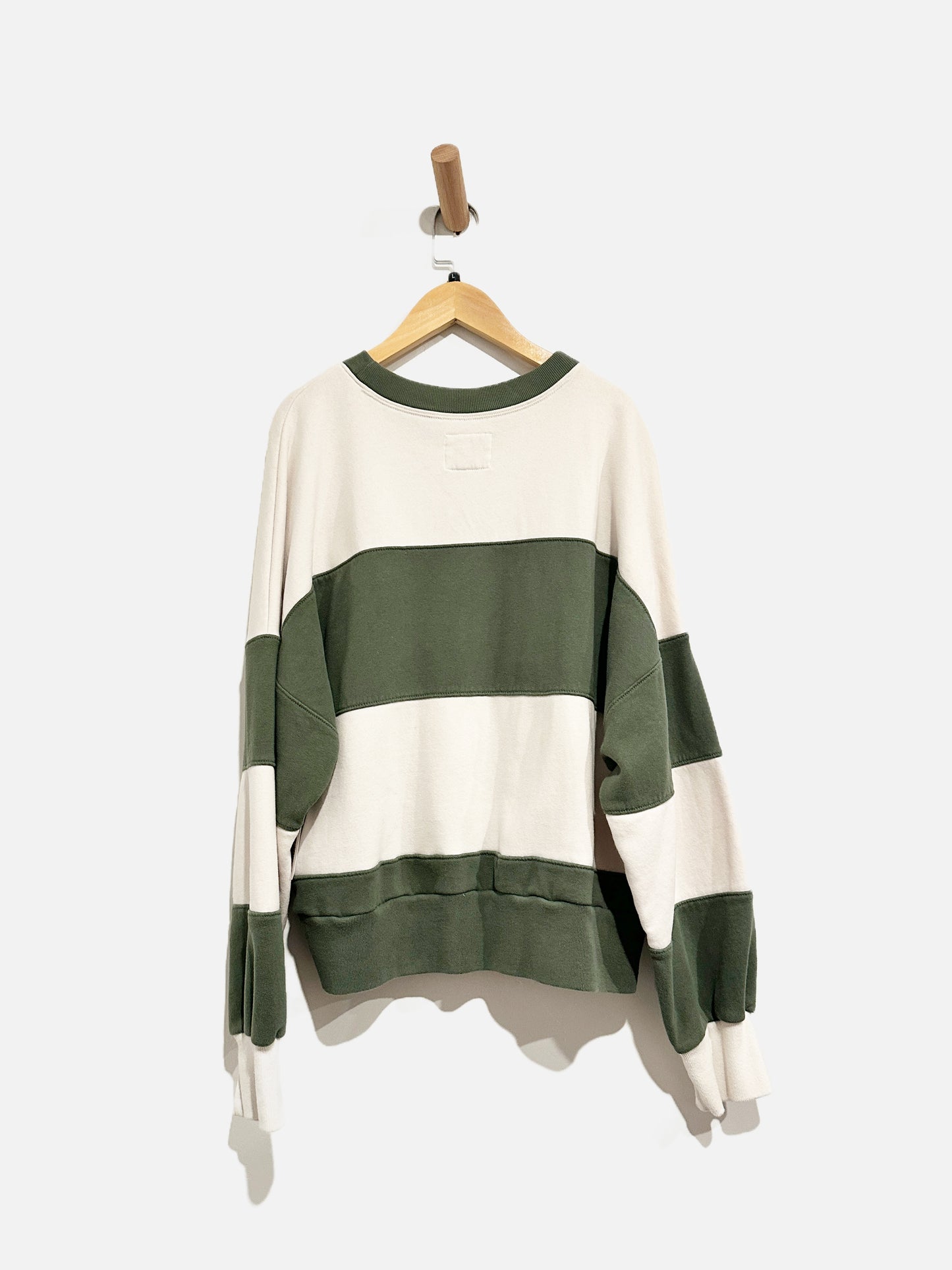 Abercrombie & Fitch Green & White New York Rugby Pullover - Large