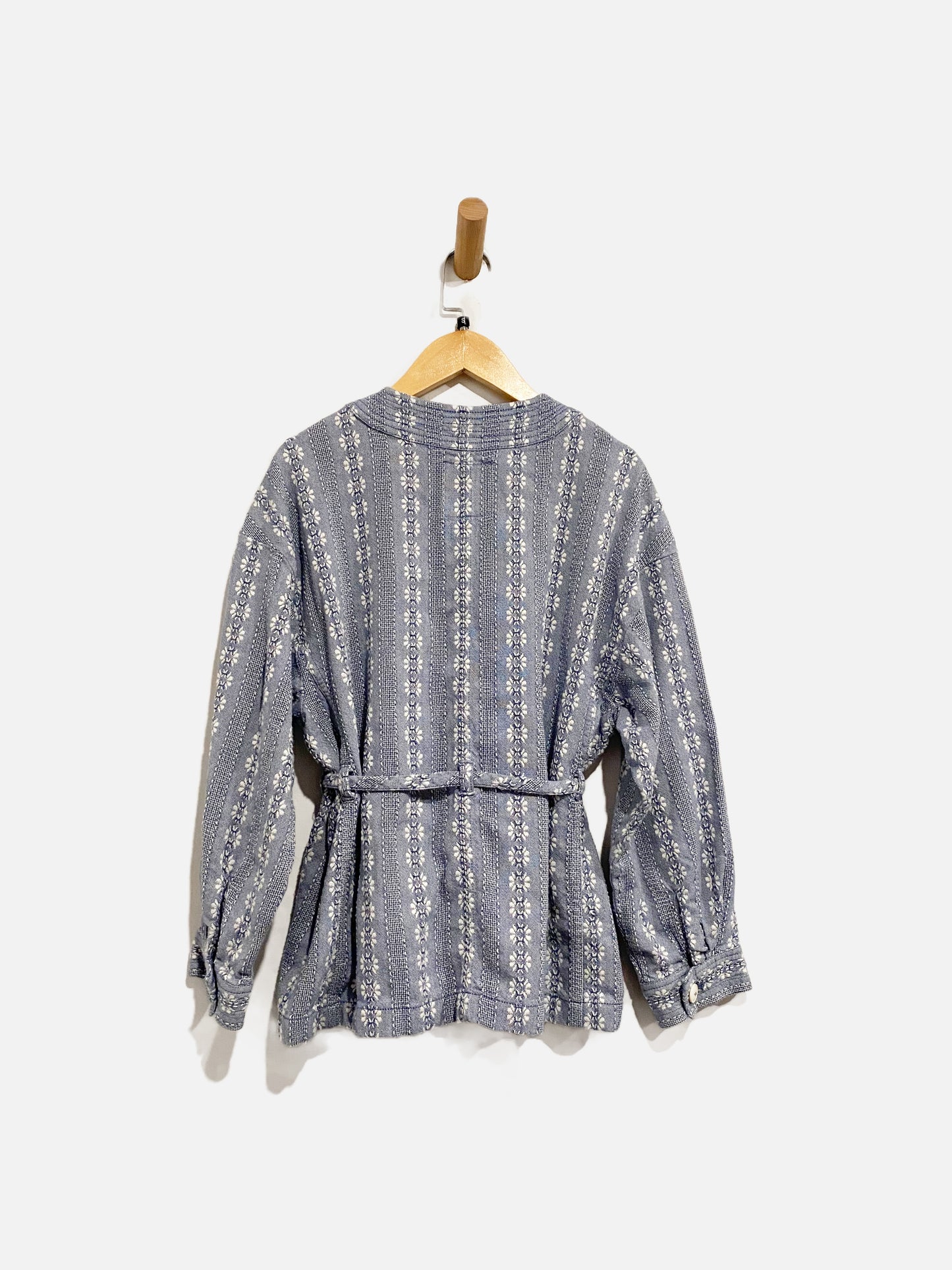 Madewell Blue and White Floral Shacket - Small