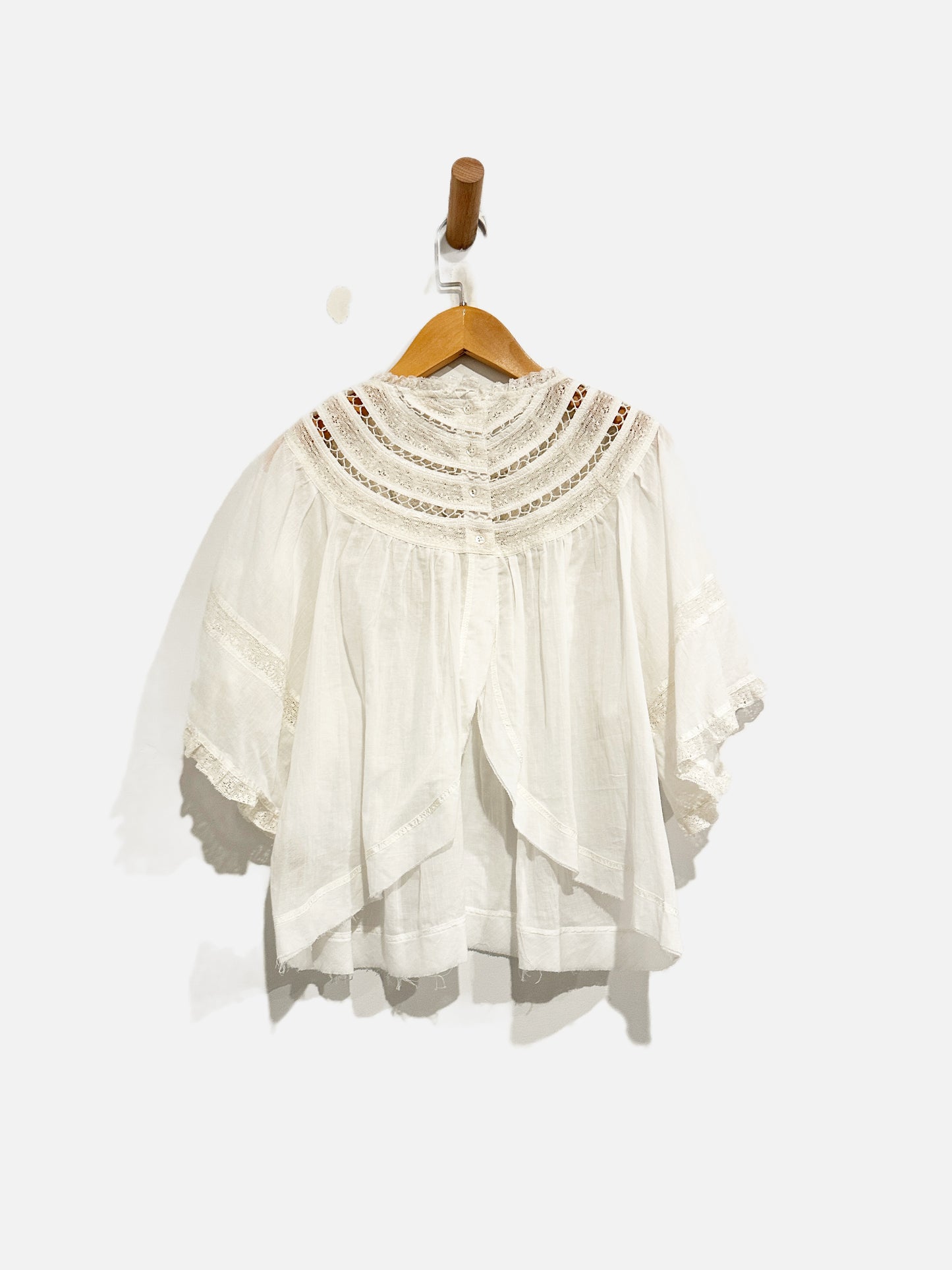 Free People White Lace SS Top - Small