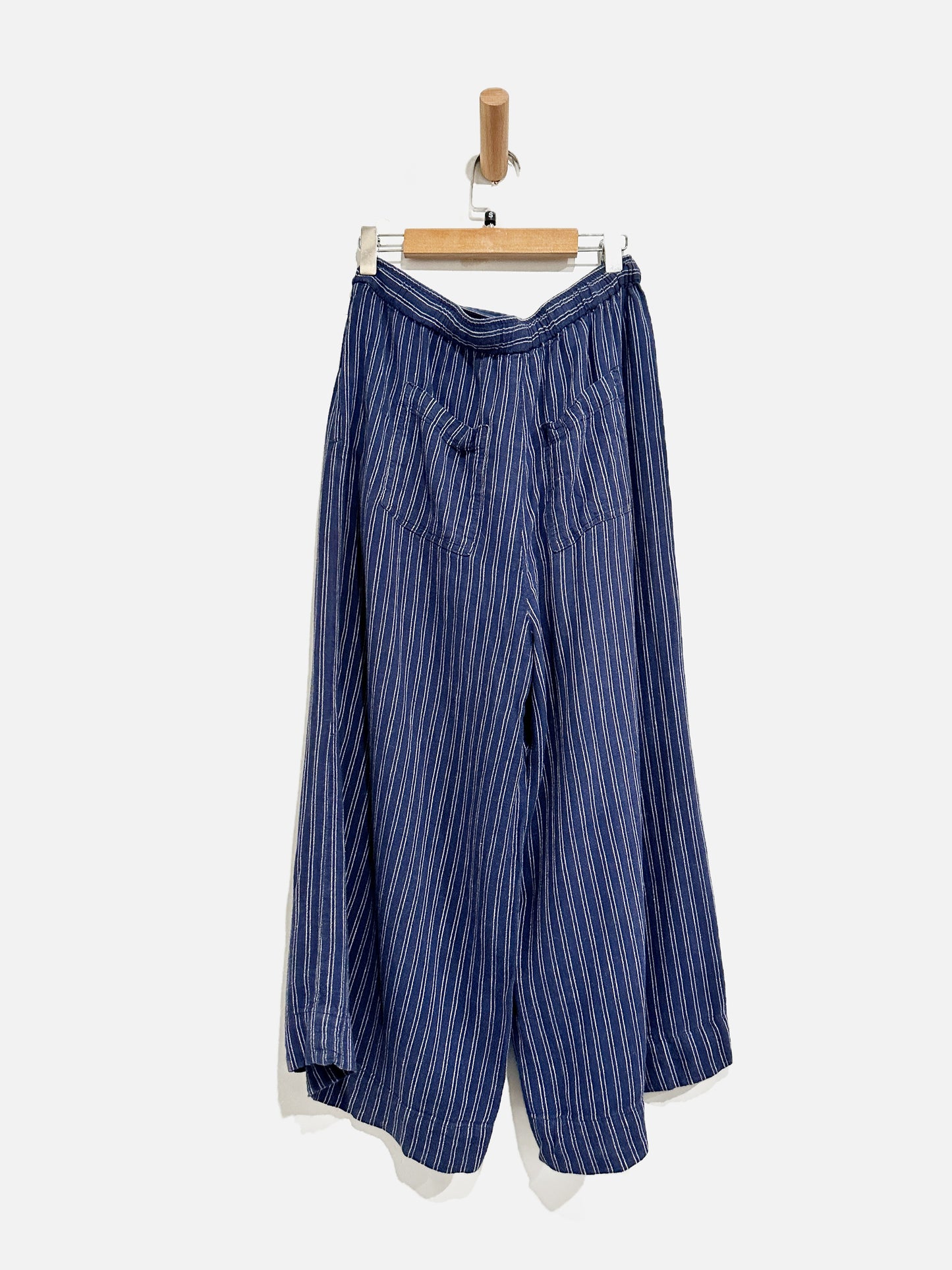 Marine Layer Navy Stripe Crop Pants - Small