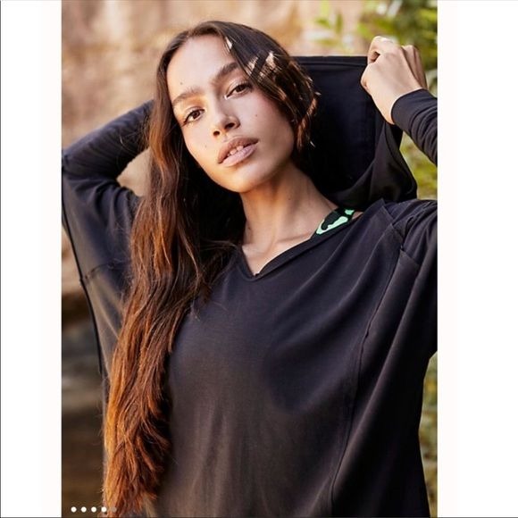 Free People Soul Circle Long Sleeve Top in Black Size XS