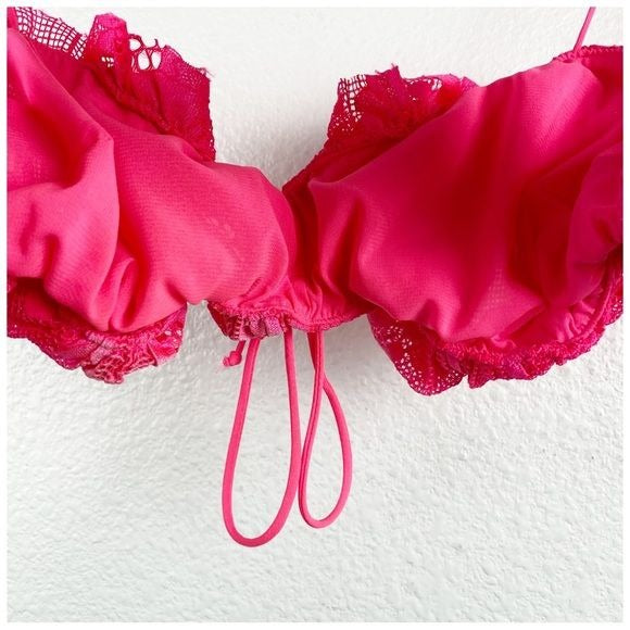 For Love & Lemons Avalon Tie Strap Bra Top in Flamenco Size Small