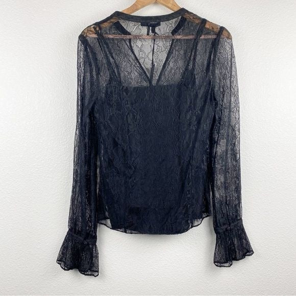 NWT Paige Saldana Blouse in Black Size Small