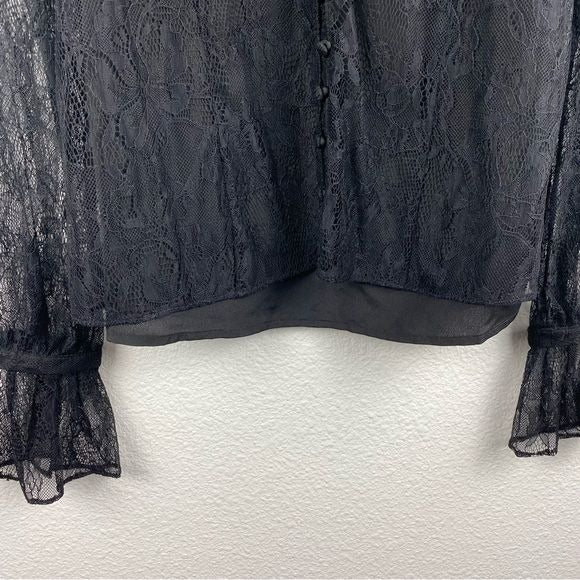 NWT Paige Saldana Blouse in Black Size Small