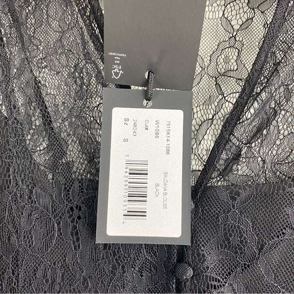 NWT Paige Saldana Blouse in Black Size Small