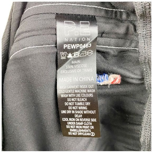 PE Nation Black Tuxedo Zip Side Track Pants - Small