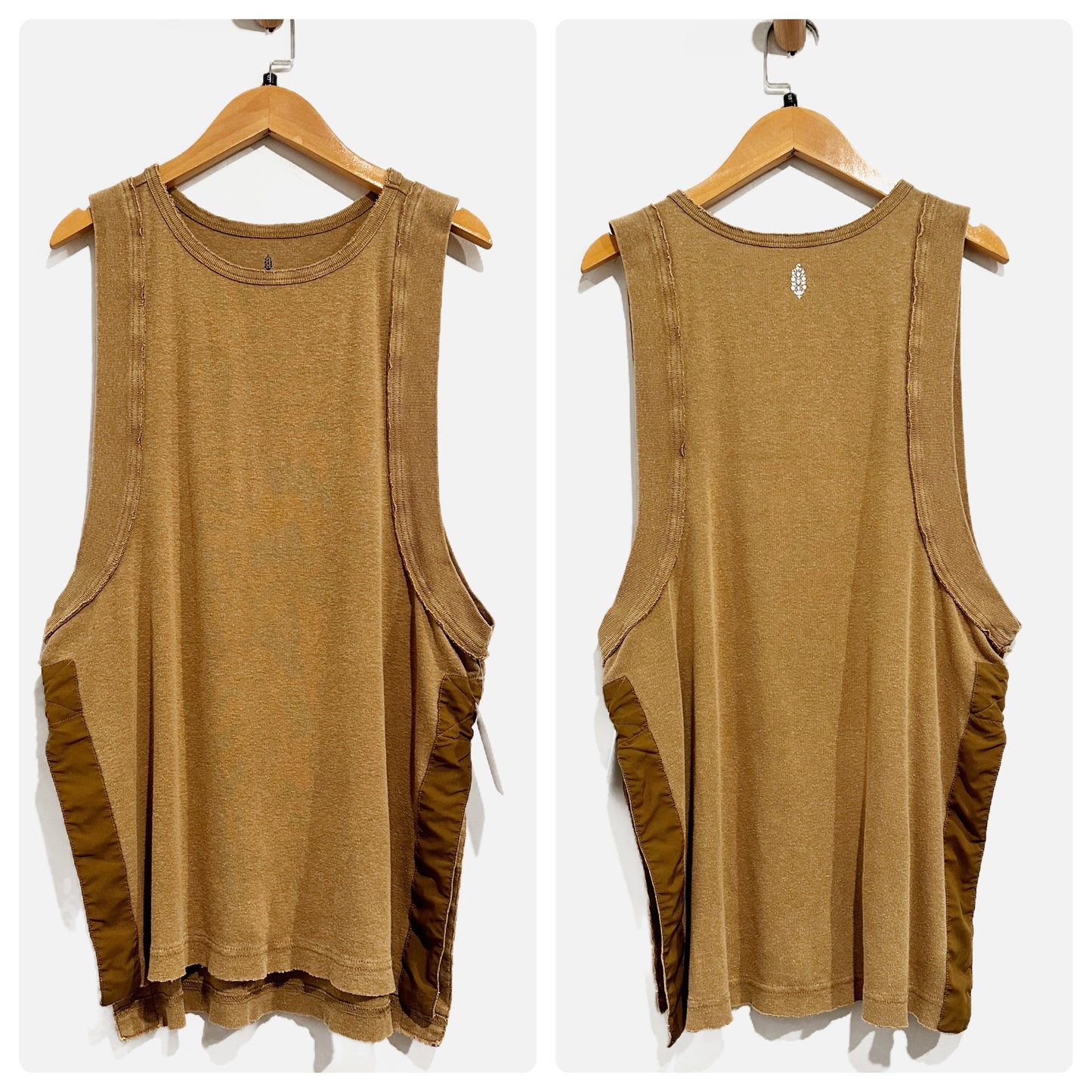Free People Movement Brown Oversized Muscle Tank - Small