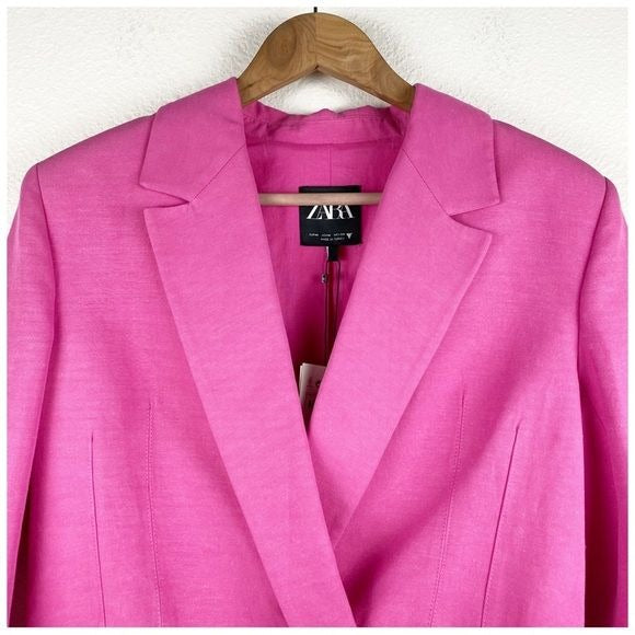 Zara NWT Pink Cropped Blazer Size Medium