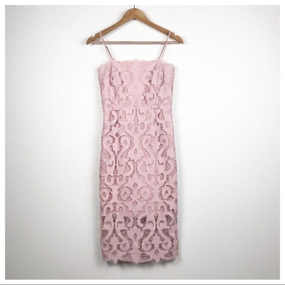 Bardot Lina Lace Dress in Pink Rose Size 4
