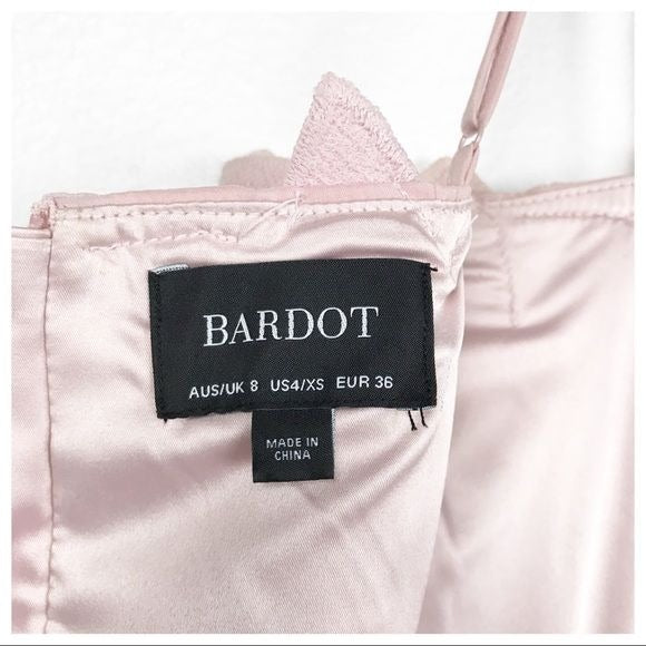 Bardot Lina Lace Dress in Pink Rose Size 4