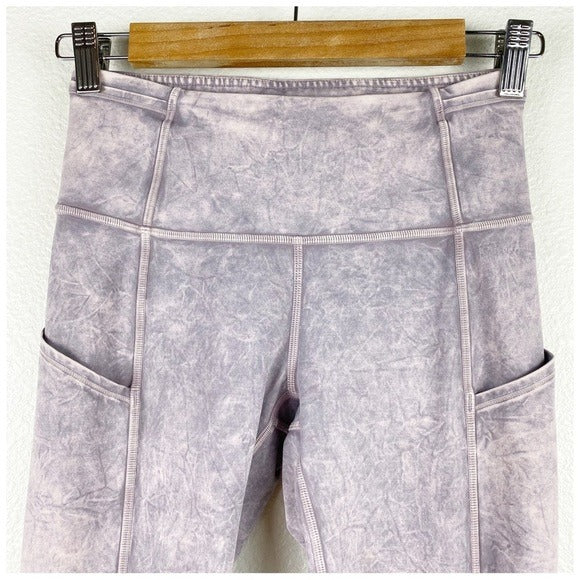 Lululemon Fast and Free Tight II 25" Ice Wash Violet Verbena Size 4
