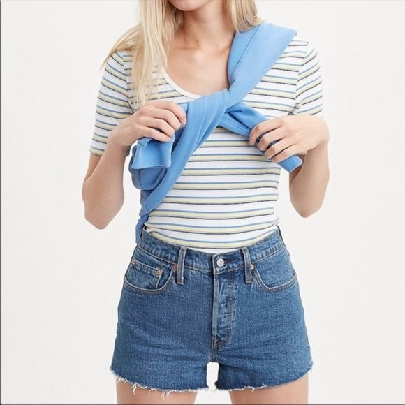 Levi’s NWT 501 Cut off Shorts in wash Jive Stonewash Size 16