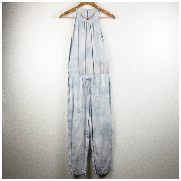 Anthropologie Cloth & Stone Gray Tie Dye Jumpsuit Size XS