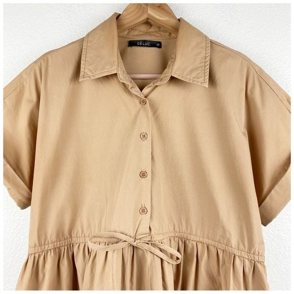 Deluc Tilda Shirt Dress in Warm Sun Wasan Size Small