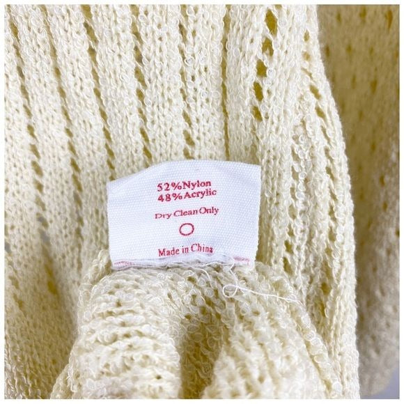 Lisa Says Gah x UO NWT Penny Long Sleeve Dress in Ivory Size M/L