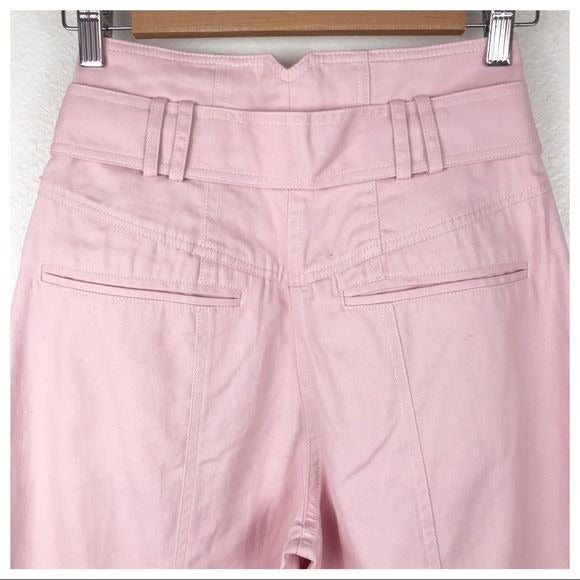 Tularosa NWT Barrett High Waist Denim Button Fly Front Pant Blush Pink Size XS