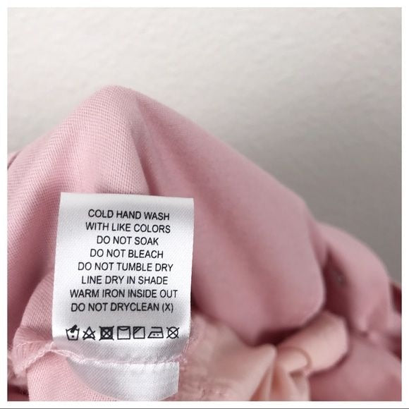 Tularosa NWT Barrett High Waist Denim Button Fly Front Pant Blush Pink Size XS