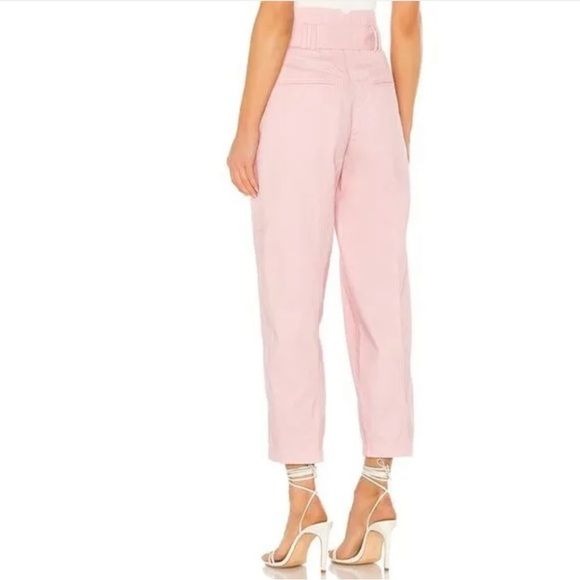 Tularosa NWT Barrett High Waist Denim Button Fly Front Pant Blush Pink Size XS