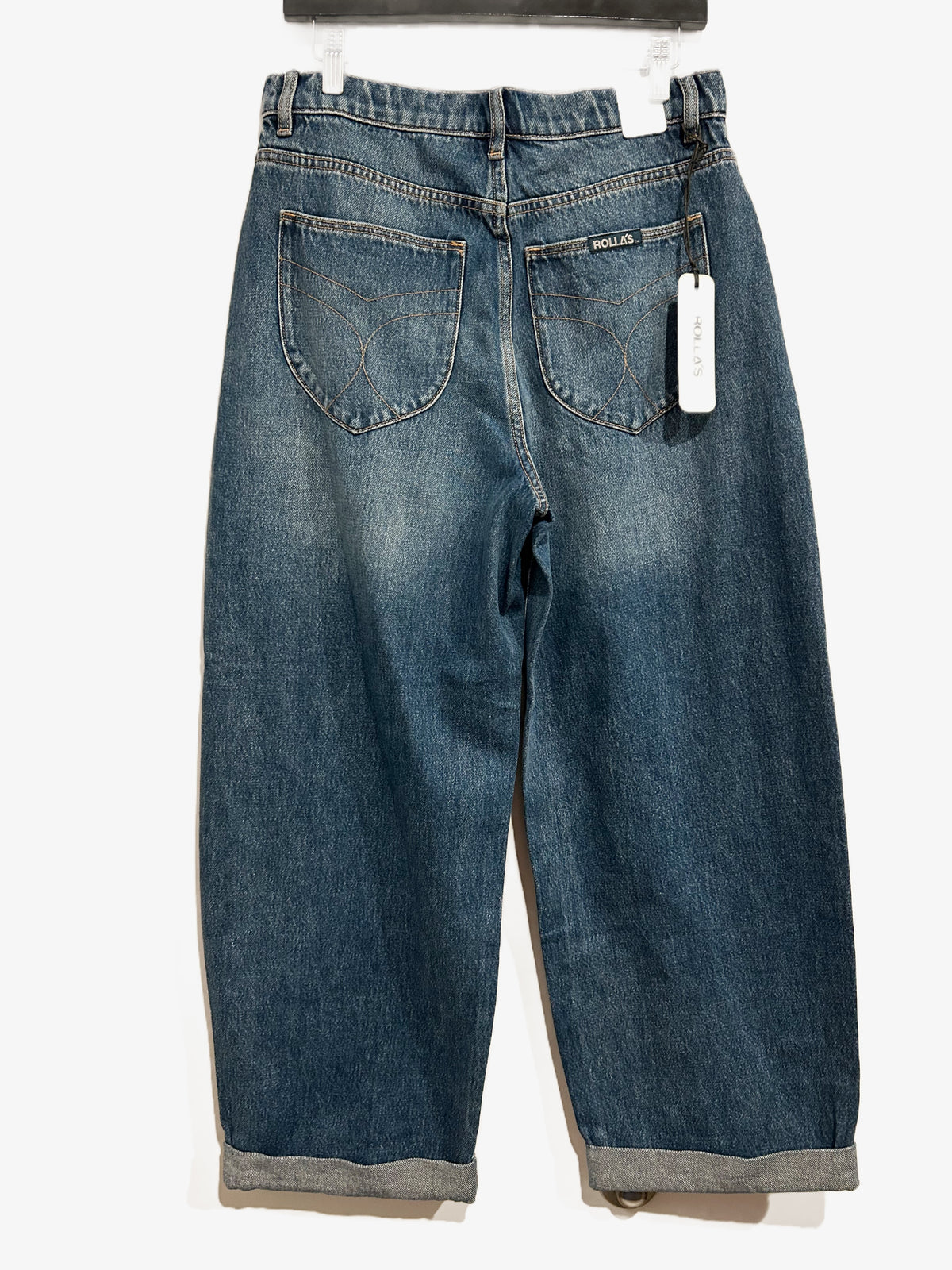 NWT Rolla's Gigi Barrel Jeans in Paris Texas Turn Up - 30