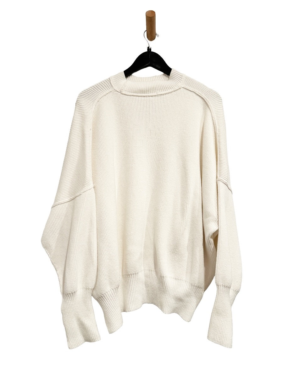 Free People Easy Street Tunic Sweater in Painted White - XS