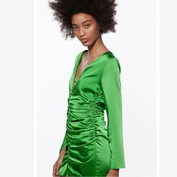 Zara Jewel Trim Draped Dress Size XL