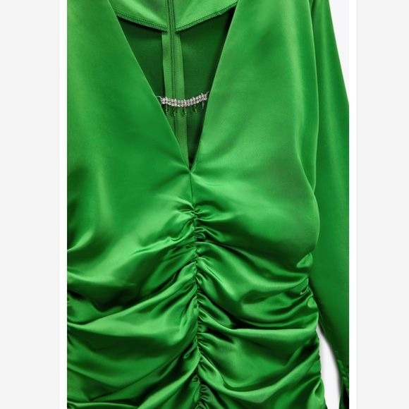 Zara Jewel Trim Draped Dress Size XL