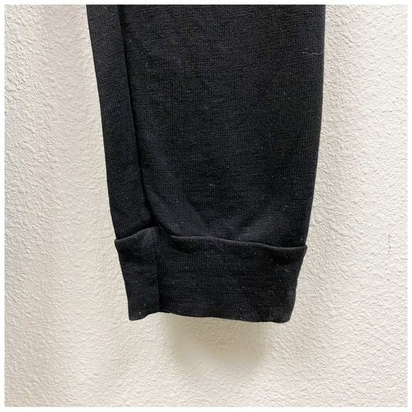 Monrow Super-soft Mock Neck Long-Sleeve Jumpsuit in Black Size Medium