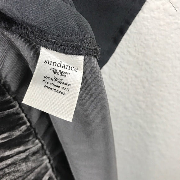 Sundance Festive Flare Gray Velvet Pants Size Petite Medium
