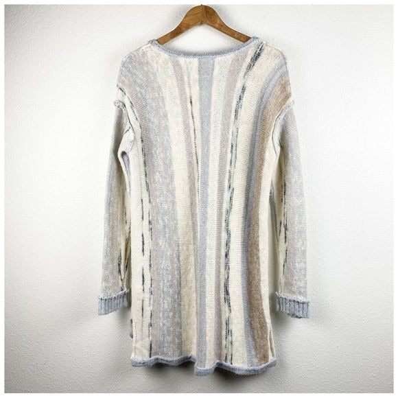 Chaser Pastel Striped Tunic Sweater Size Small
