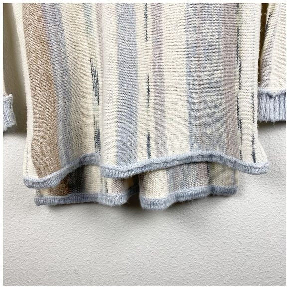 Chaser Pastel Striped Tunic Sweater Size Small