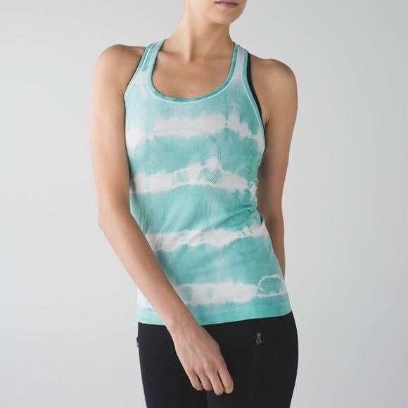 Lululemon Swiftly Tech Racerback Heathered Tranquil Blue Size 6