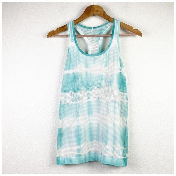 Lululemon Swiftly Tech Racerback Heathered Tranquil Blue Size 6