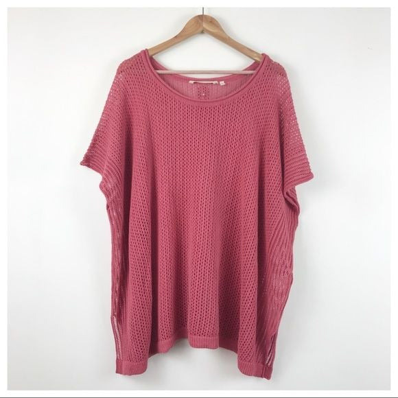 Soft Surroundings Dolman Crochet Top Size Small
