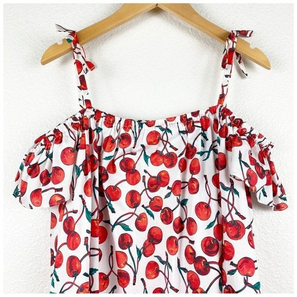 Milly Minis Girls Cherry Eden Cold Shoulder Size 12