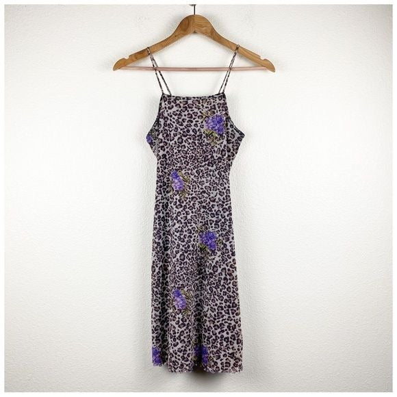 Urban Outfitters Louisa Printed Mesh Tie-Back Mini Dress Size Medium
