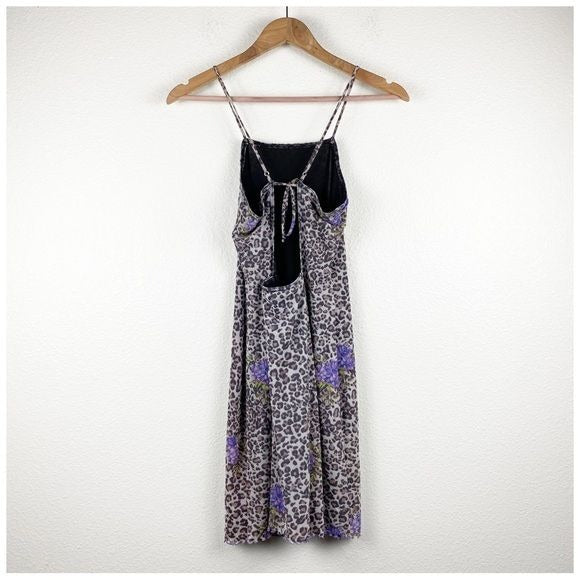 Urban Outfitters Louisa Printed Mesh Tie-Back Mini Dress Size Medium