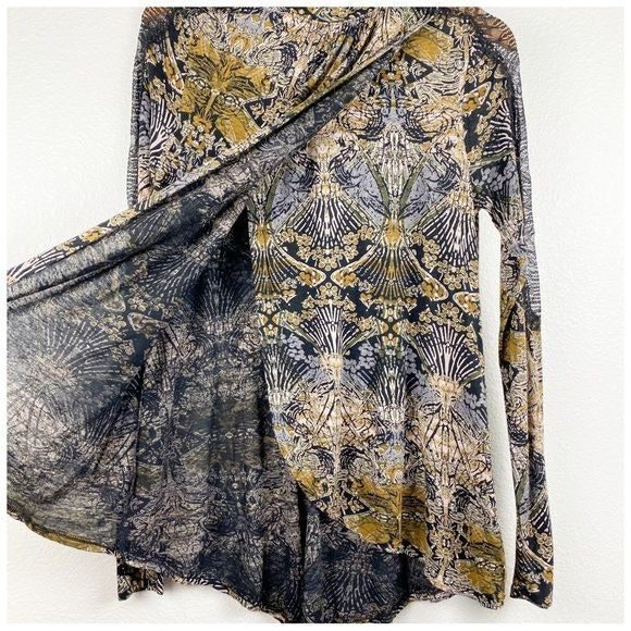 Free People New World Hi Low Blouse Size Small