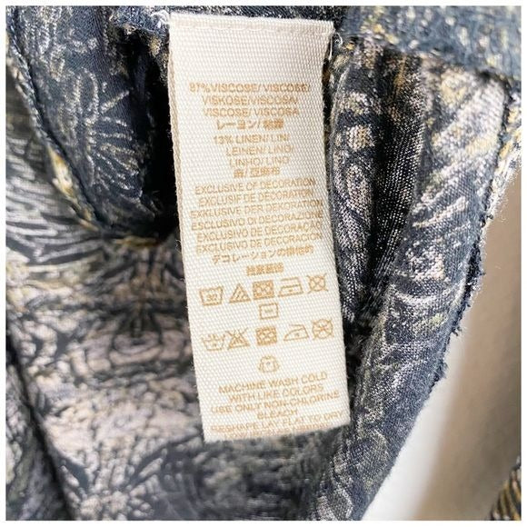 Free People New World Hi Low Blouse Size Small