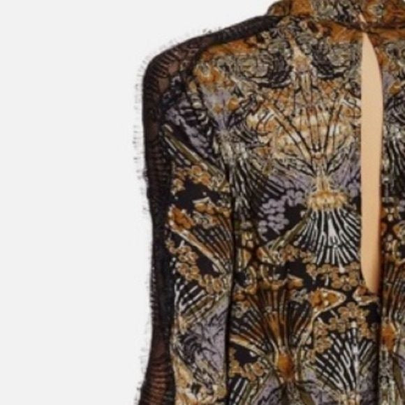 Free People New World Hi Low Blouse Size Small
