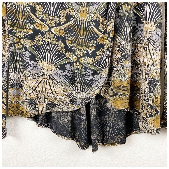 Free People New World Hi Low Blouse Size Small