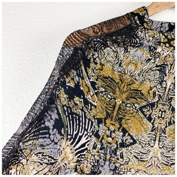 Free People New World Hi Low Blouse Size Small