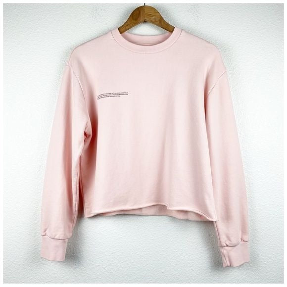 Pangaia Pink Cropped Sweatshirt Size Small