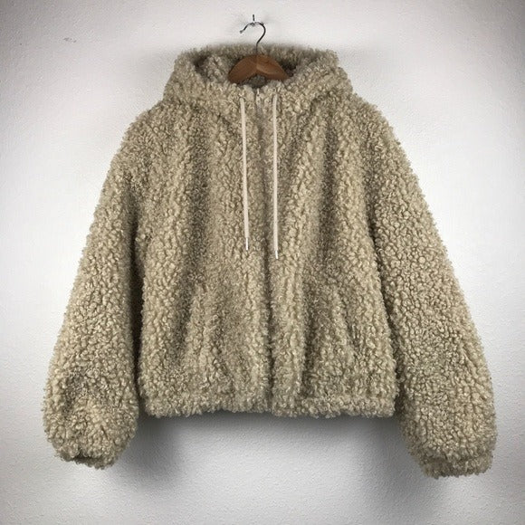 NWT Walter Baker Shearling Bomber Jacket Size Small