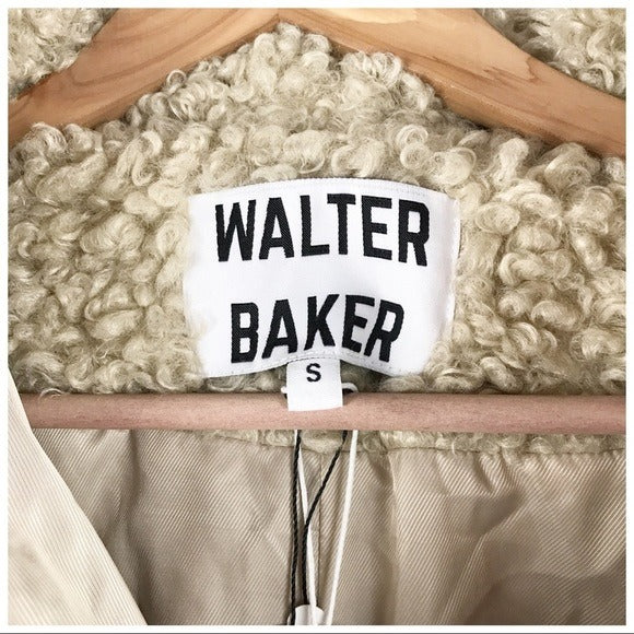 NWT Walter Baker Shearling Bomber Jacket Size Small